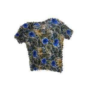 90s Y2K Floral Stretchy Magic Scarf Top One Size Festival Shirt